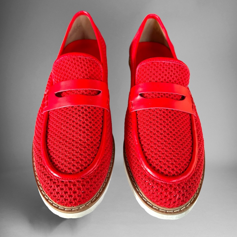 Franco Sarto Red Knit Penny Loafers